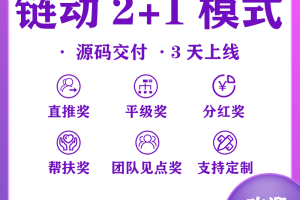 美丽天天秒链动2+1源码分销商城股东分红直推奖见点奖平级奖加权分红区域代理二开